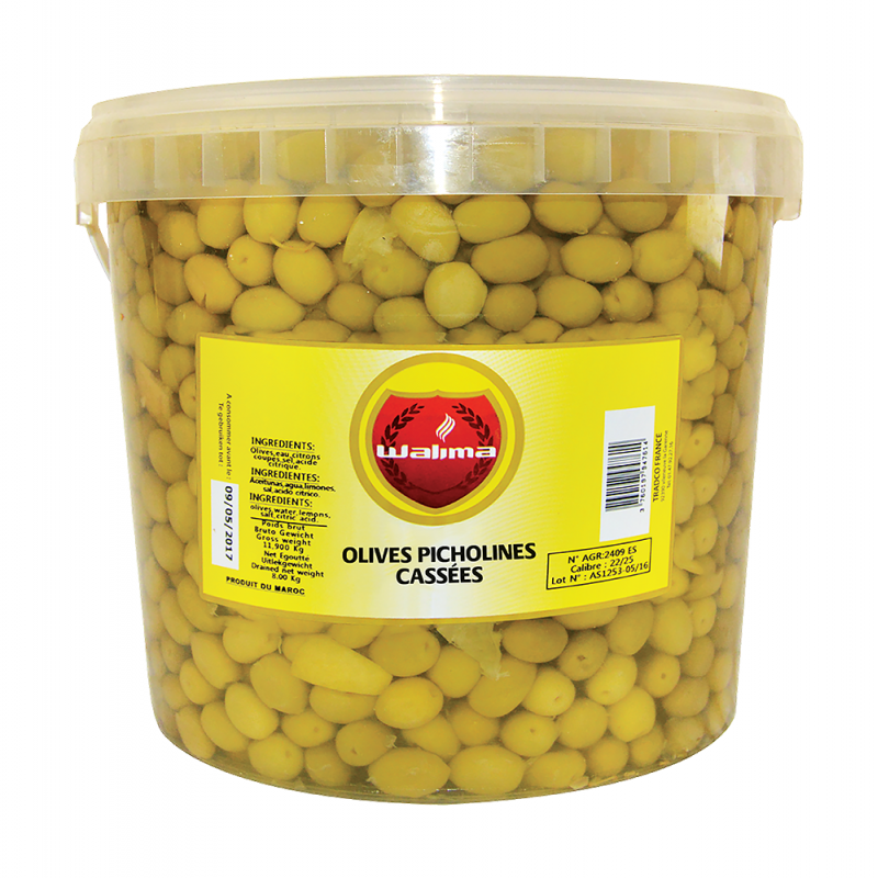 Olives Picholines Cassés 8Kg