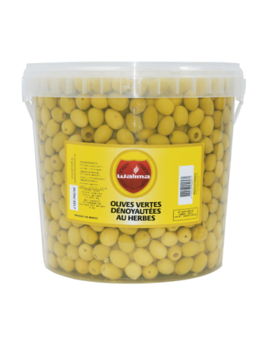 Olives Vertes Aux Herbes Denoyautées 6Kg