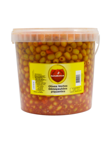 Olives Vertes Piquantes Denoyautées 7kg