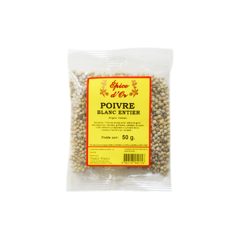 Poivre Blanc Entier 50g