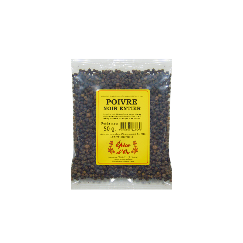 Poivre noir entier 50g