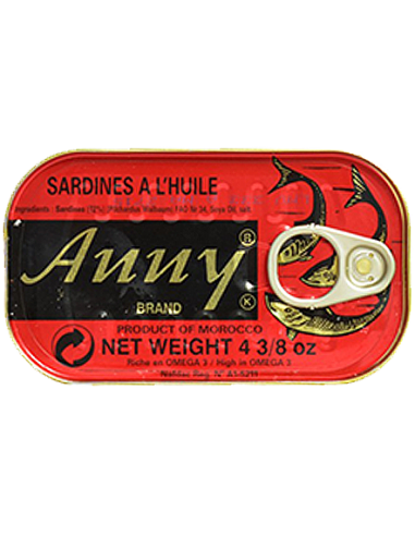 Sardine ANNY à l'huile végétale 125g