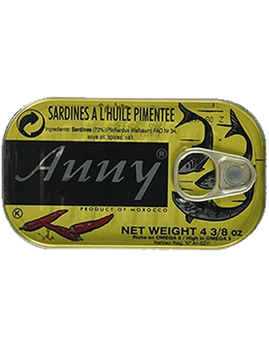 Sardine ANNY à l'huile pimentée 125g